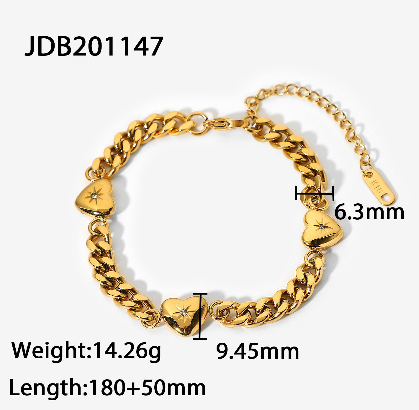Stainless Steel Plated 18k Gold Cuban Chain Necklace