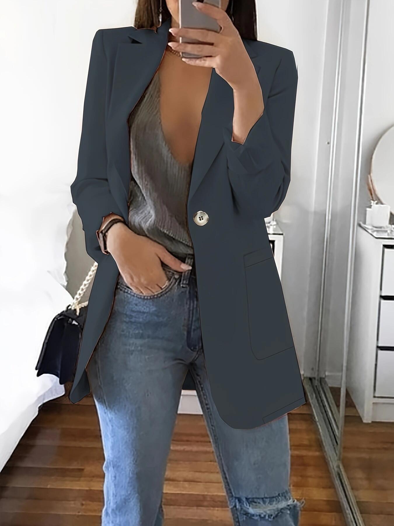 Lapel Slim Cardigan Temperament Blazer