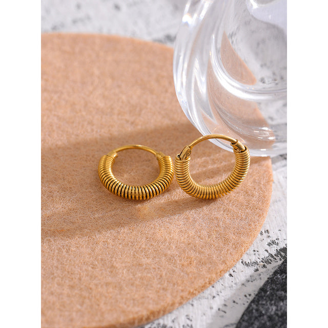 Yhpup Stainless Steel Sun Moon Hoop Earrings High Quality 18
