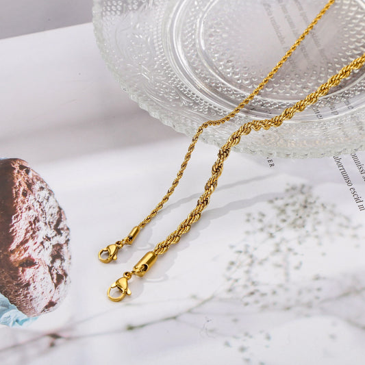 Hemp Flowers Chain Stainless Steel 18K Cuban Item