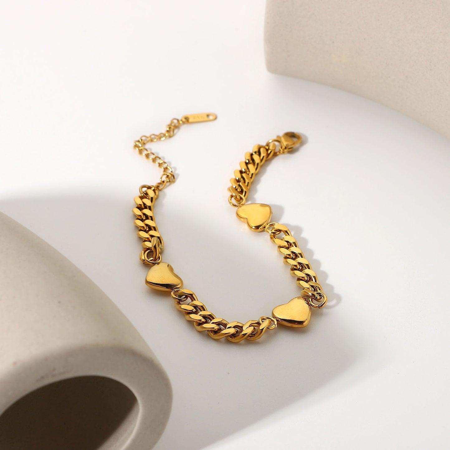 Stainless Steel Plated 18k Gold Cuban Chain Necklace
