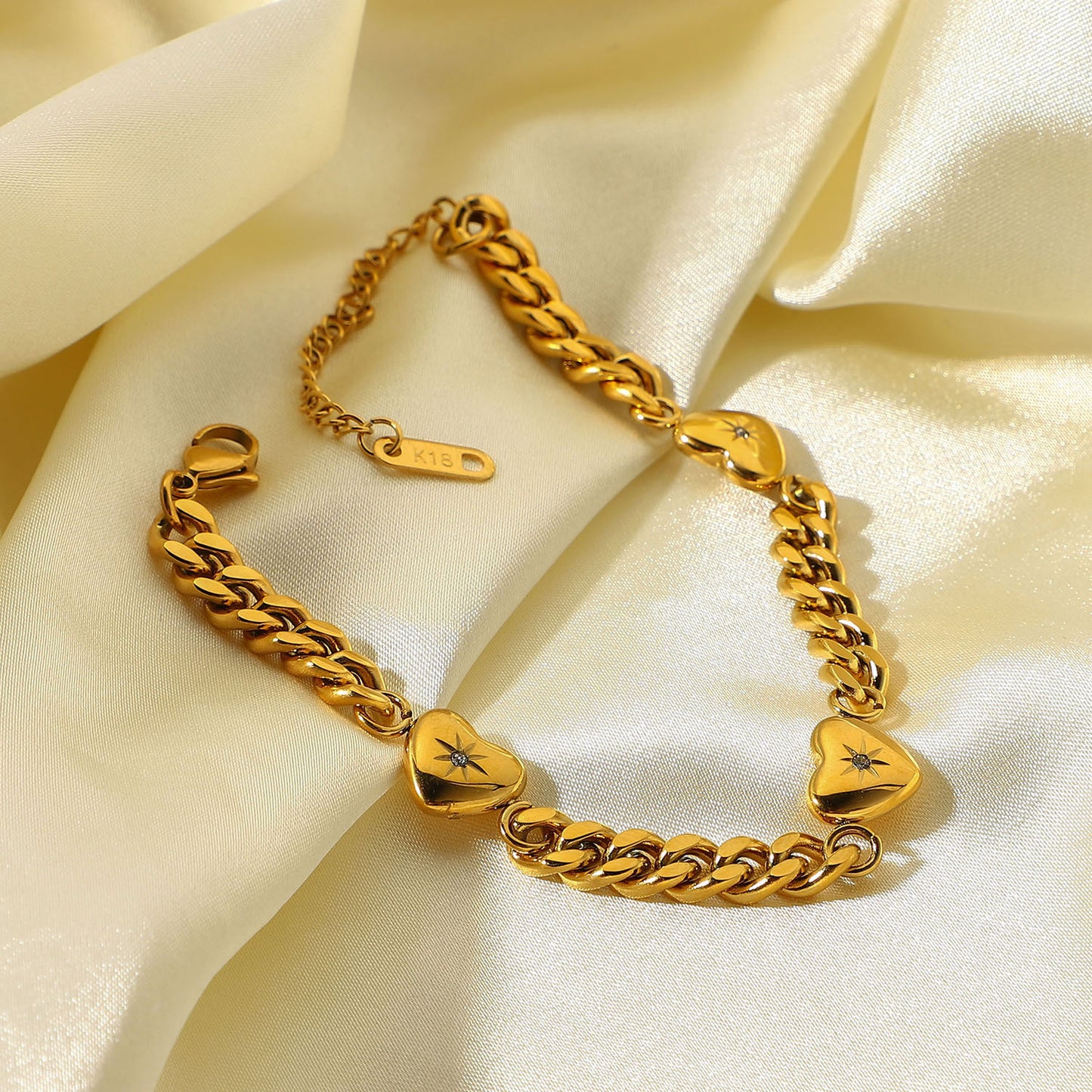 Stainless Steel Plated 18k Gold Cuban Chain Necklace